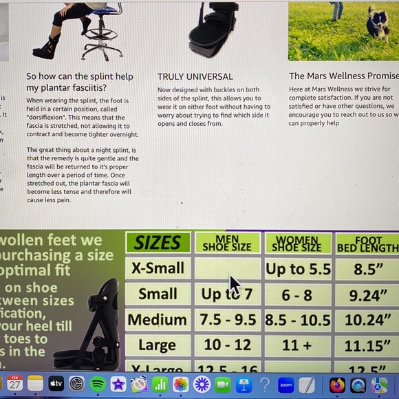 Plantar Fasciitis Night Boot, size M - Picture 12 of 12